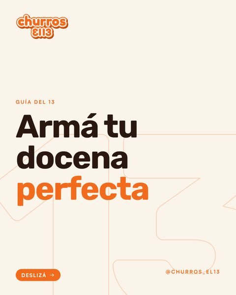 Guía para armar la docena · Churros El 13