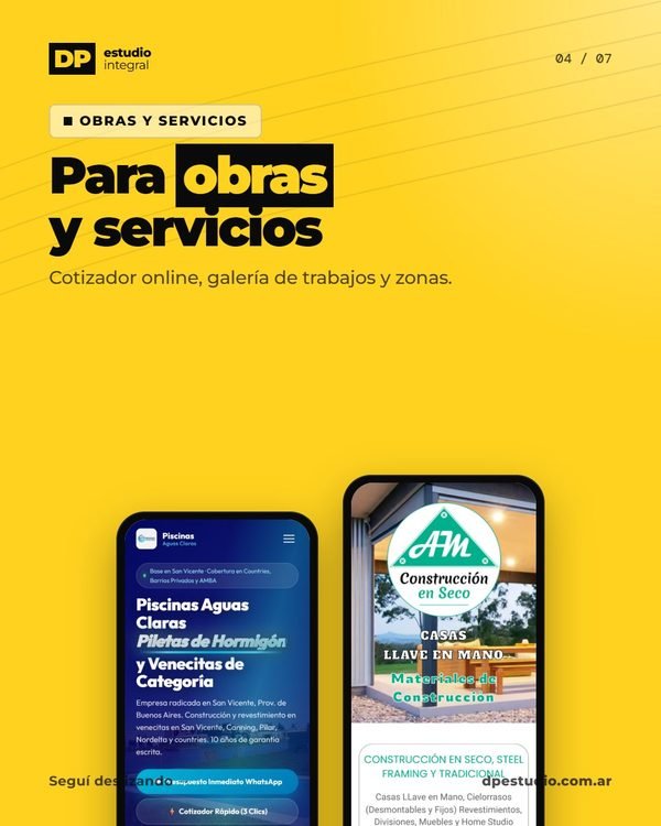 Para obras y servicios · DP Estudio Integral