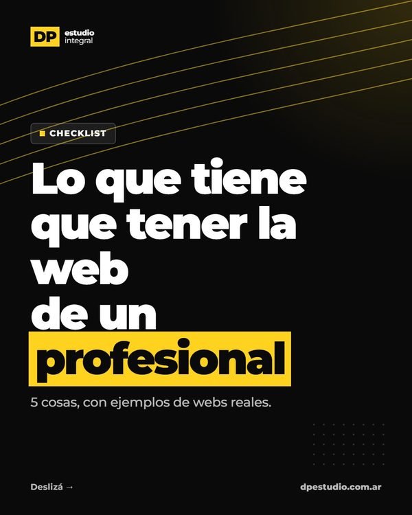 Lo que tiene que tener la web de un profesional · DP Estudio Integral