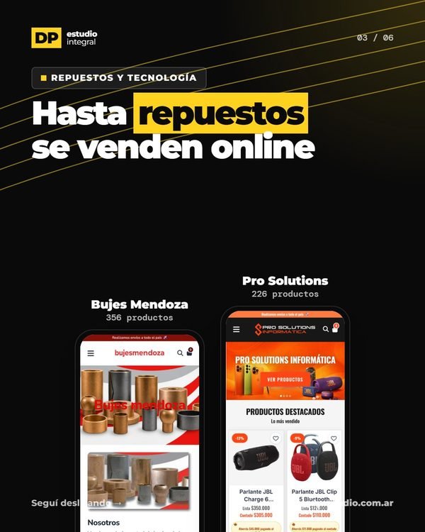 Hasta repuestos se venden online · DP Estudio Integral