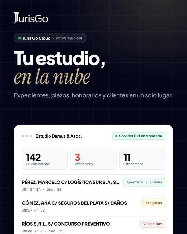 Tu estudio, en la nube · iuris Go