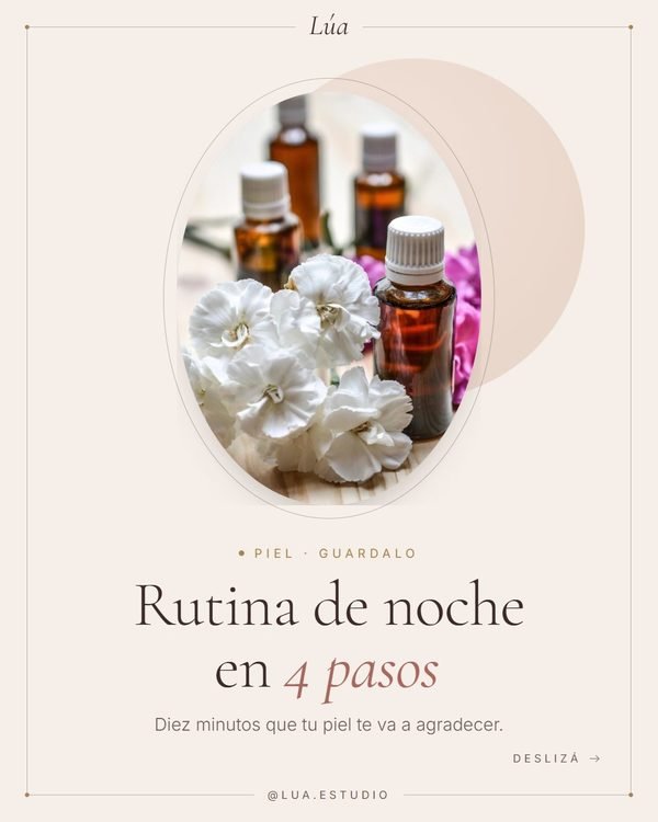 Rutina de noche en 4 pasos · Lúa