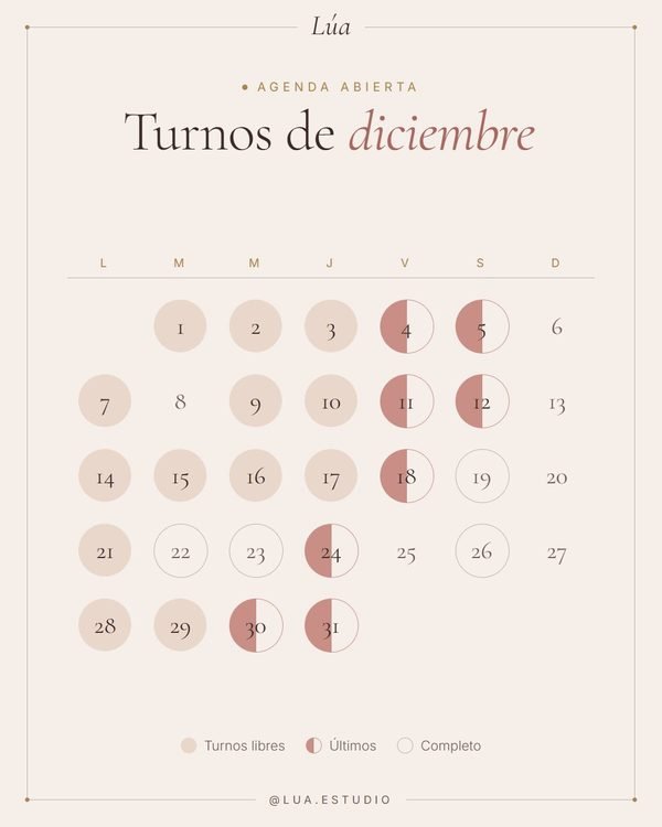 Turnos de diciembre · Lúa