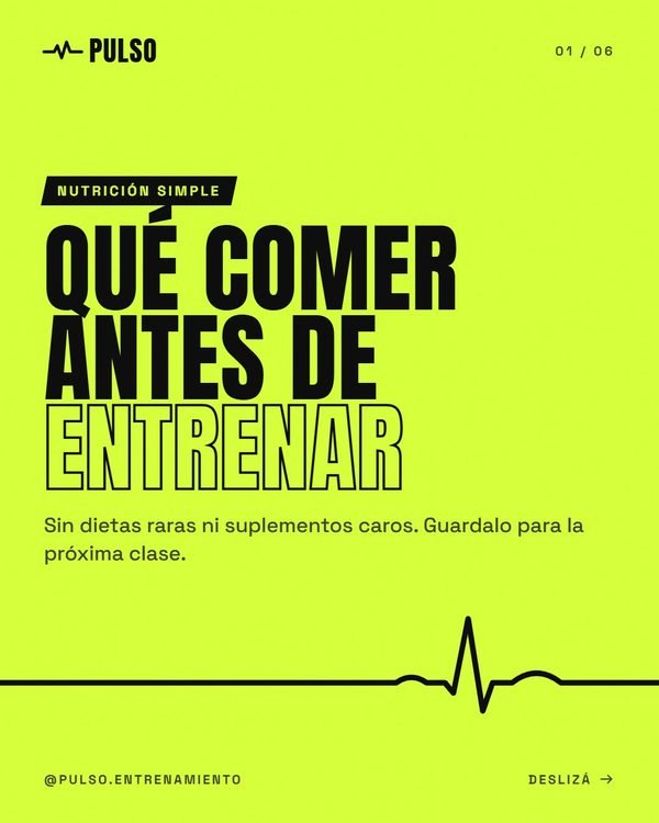 Qué comer antes de entrenar · Pulso