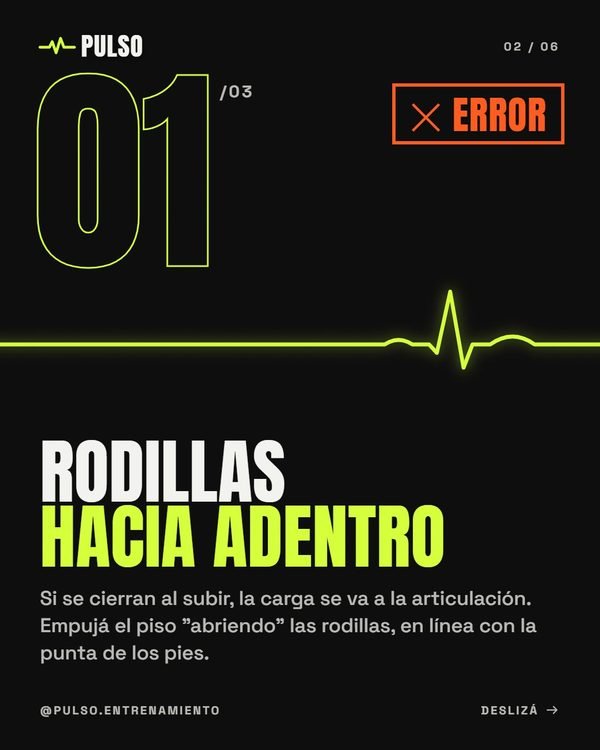 Rodillas hacia adentro · Pulso