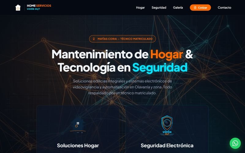 Sitio web de Home Servicios hecho por DpEstudio