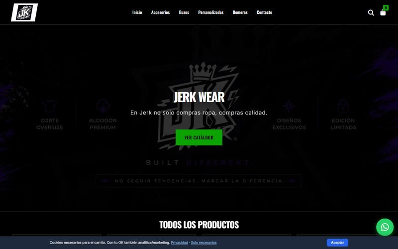 Sitio web de Jerk Wear hecho por DpEstudio