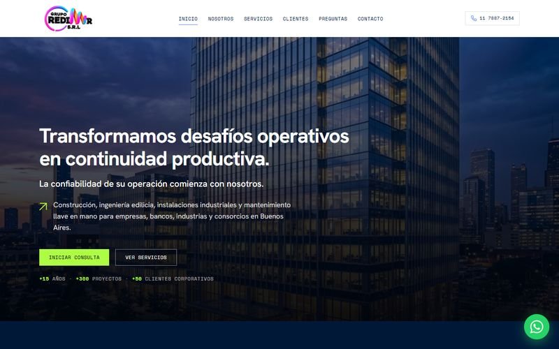 Sitio web de Redimir SRL, hecho por DpEstudio