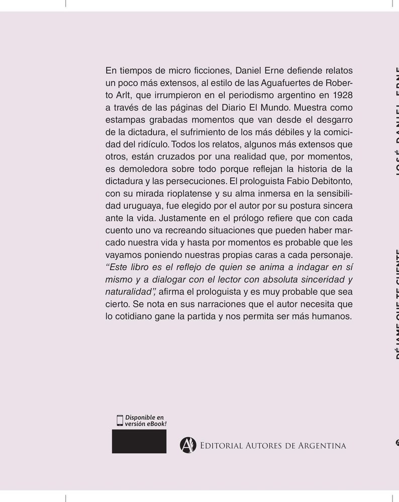Portada oficial de Te Cuento... Cuentos, aguafuertes y relatos por Daniel Erne