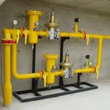 Instalación de gas con reguladores