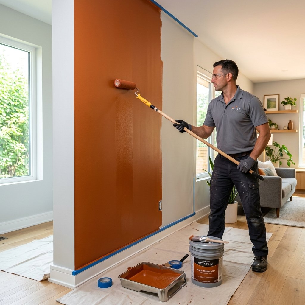 Pintura de paredes en interiores