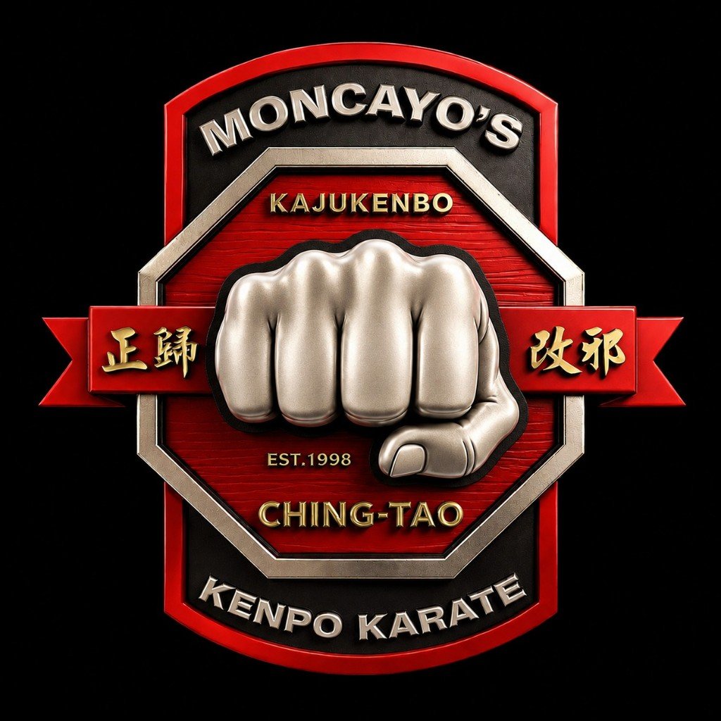 Emblema Moncayo's Kajukenbo Ching-Tao Kenpo Karate, establecido en 1998