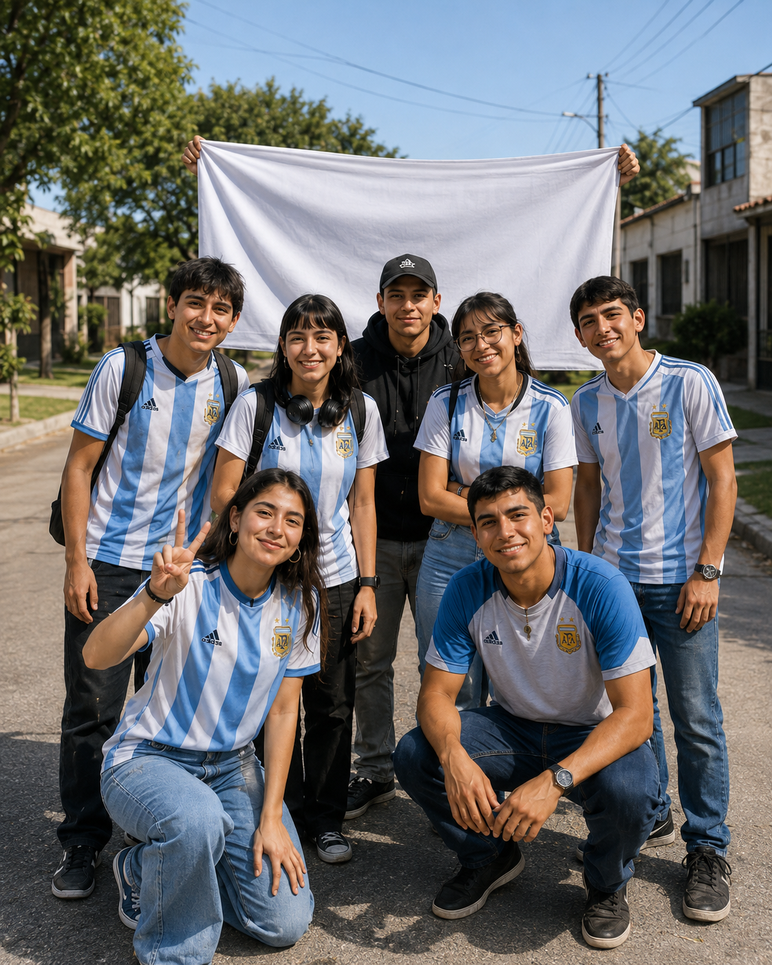 Jóvenes participando en una actividad comunitaria en Funes