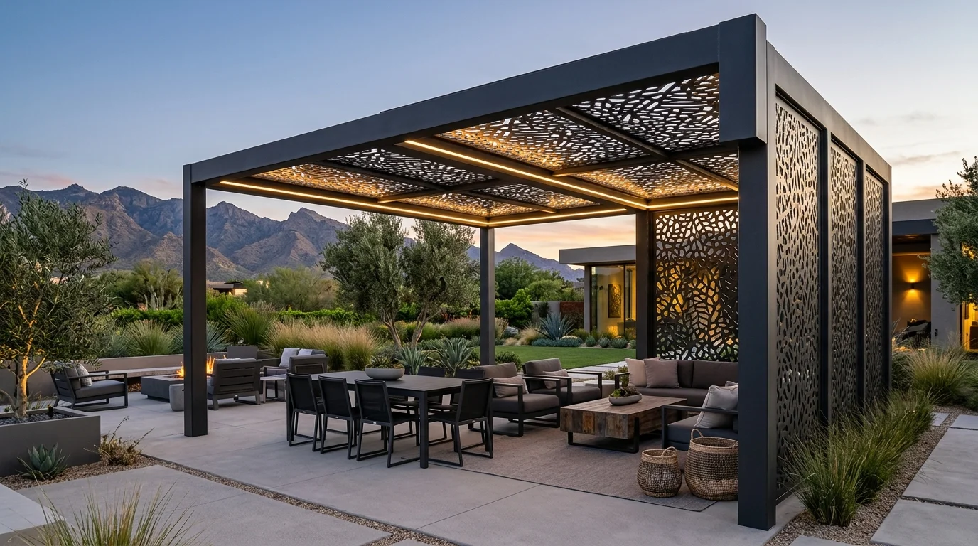 Pérgola Metálica Calada SECMET